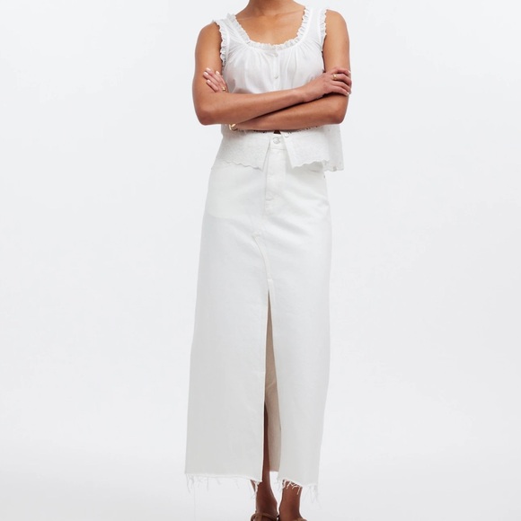 Madewell Dresses & Skirts - Madewell White Denim Maxi Skirt